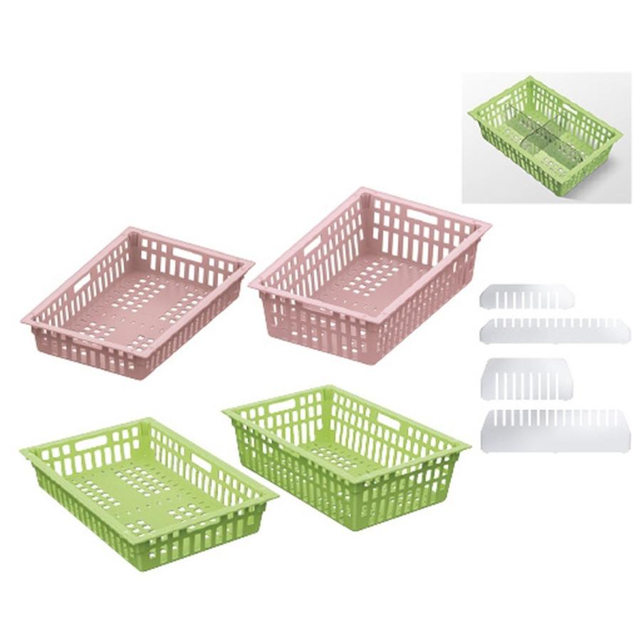 ＫＭバスケットコンテナ（６４−１６） イエローグリーン MCN006 24-3398-01 1入り