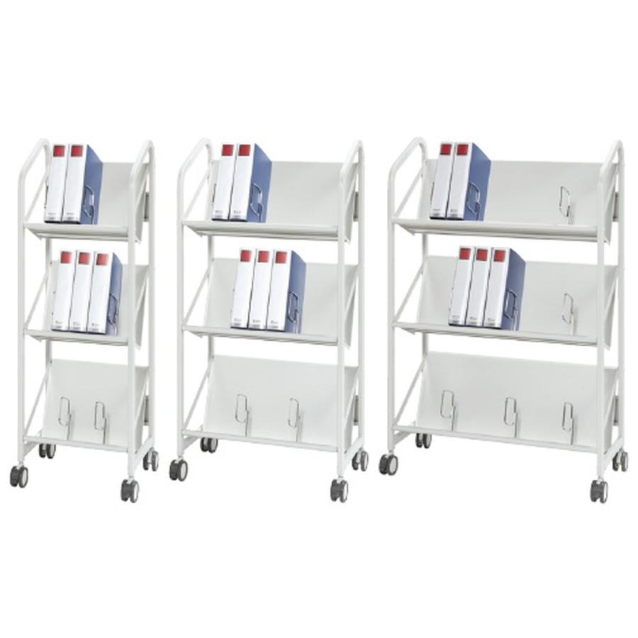 ファイルサポートワゴン（３段）　 CR-FSW380-W 24-5608-02 1入り