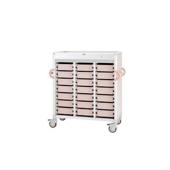 注射薬カート（２１床用） トレー：ブルー C34-DNS314SB(ブルー) 24-8005-01 1入り