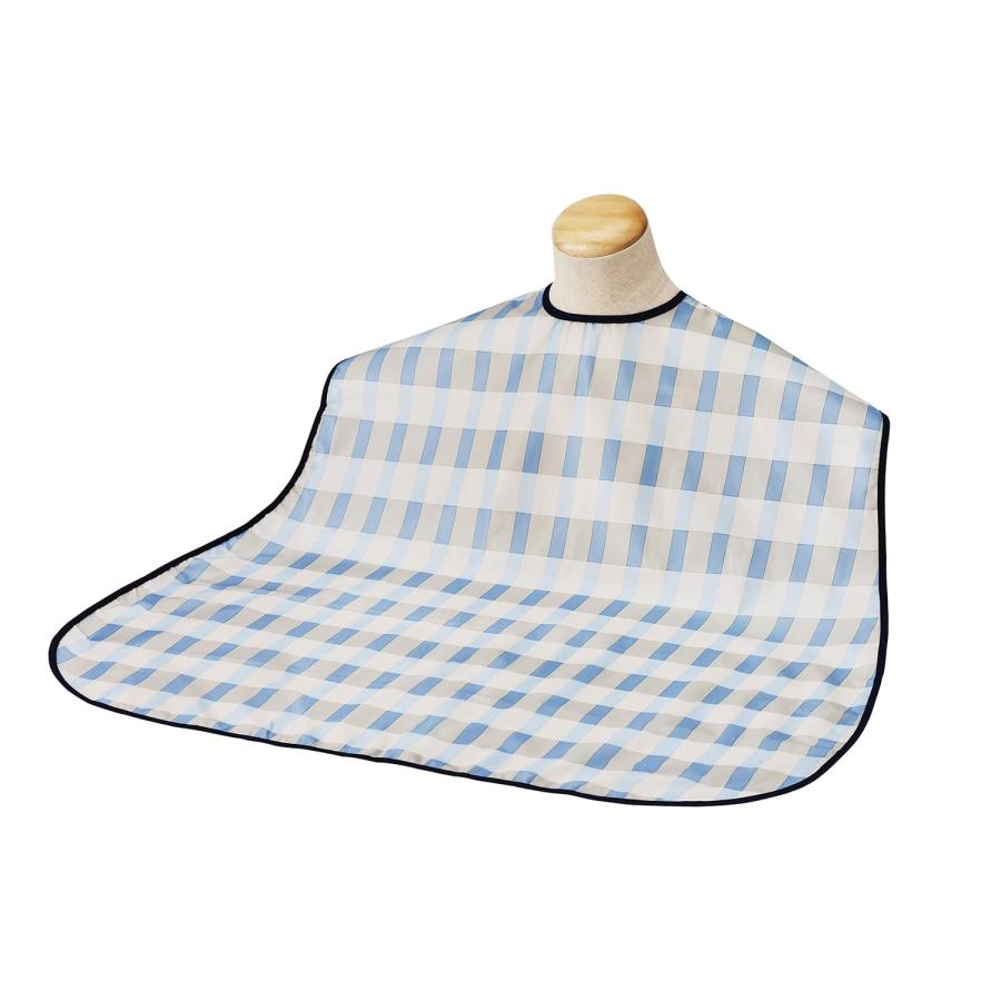 ソフラピレンエプロンボーダーチェック 102302(ブルー) 24-8221-02 30入り