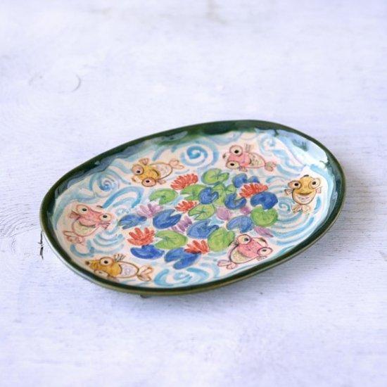作家 春信工房 鮮やかな器 器 皿 さら 綺麗 きらびやか 独特 センス 絵の皿 飾り皿 めでたい皿｜tukitohana｜02