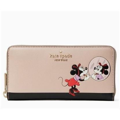セール ケイトスペード レディース長財布 Kete Spade Minnie Mouse コラボ 可愛い ベージュ ミニーマウス 当店人気 送料無料 Www Skylanceronline Com
