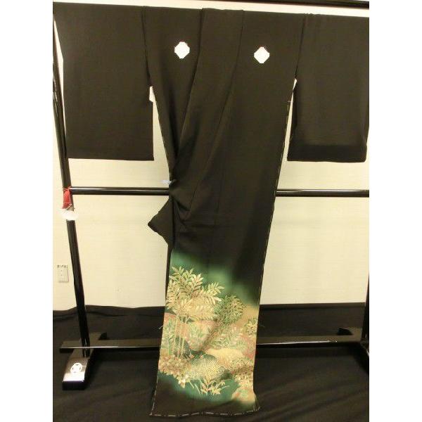 送料無料】**松井青々(展示品)◇**35018**絹100％＊黒留袖 SALE : Aqua