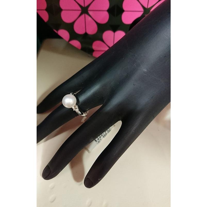 TASAKI（タサキ） 田崎真珠 アコヤパール リング 9.0mm D0.22ct Pt 