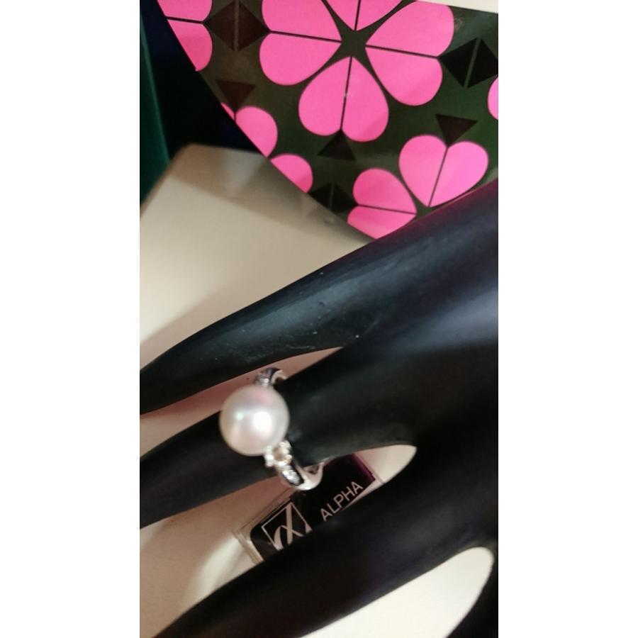 TASAKI（タサキ） 田崎真珠 アコヤパール リング 9.0mm D0.22ct Pt 