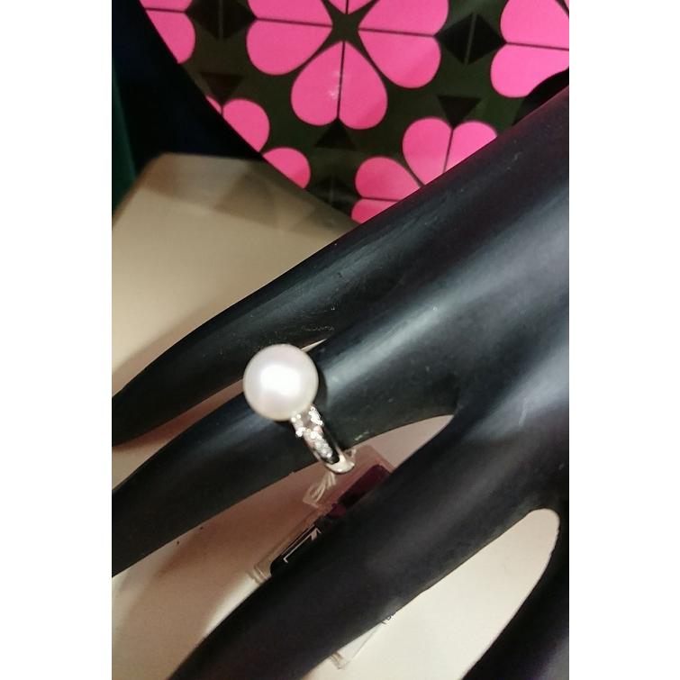 TASAKI（タサキ） 田崎真珠 アコヤパール リング 9.0mm D0.22ct Pt 