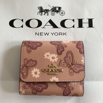 COACH コーチ バタフライプリント ミニ財布 二つ折り財布 蝶々柄 