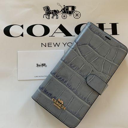 コーチ Iphonexrケース Coach 手帳型ケース クロコ調のレザーカード 3枚 収納 ブルーグレー系 代引き不可 Aqua Angel 通販 Yahoo ショッピング