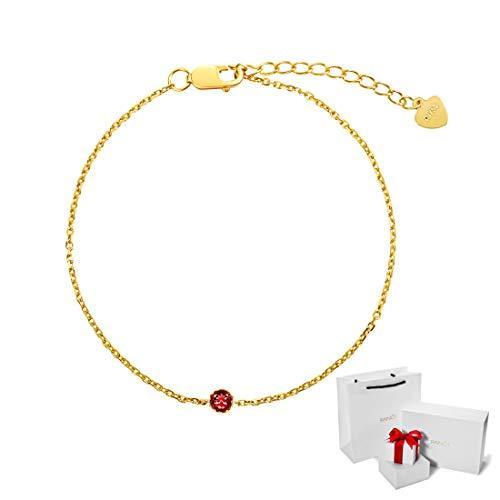 人気商品 18金 7月誕生石 レディース ブレスレット 天然ルビー K18ゴールド Fancime Fancime ラッピング済み プレゼン 記念日 誕生日 レディースアクセサリー Miltinho Com