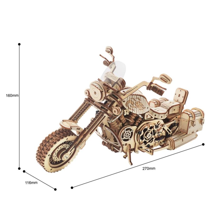 つくるんです LK504 クルーザーバイク｜ロボタイム 日本公式販売／日本語説明書付 3D ウッドパズル｜tukurundesu｜14