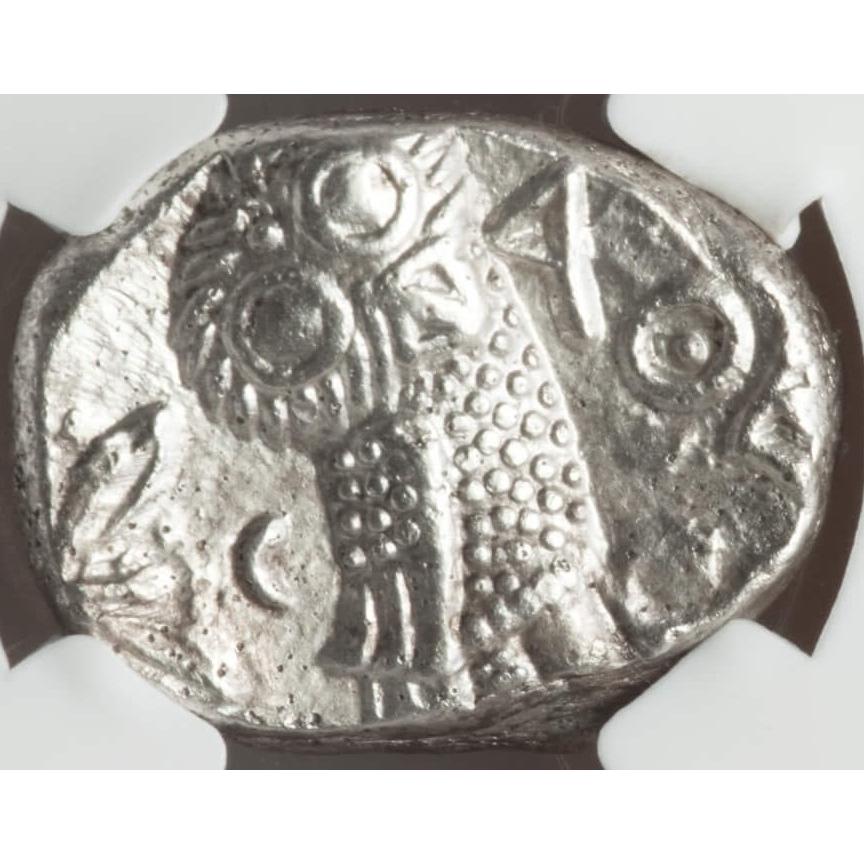 【NGC鑑定済】アテネ フクロウ銀貨テトラドラクマ 古代ギリシャ アテネ フクロウ(BC440-404) テトラドラクマ銀貨