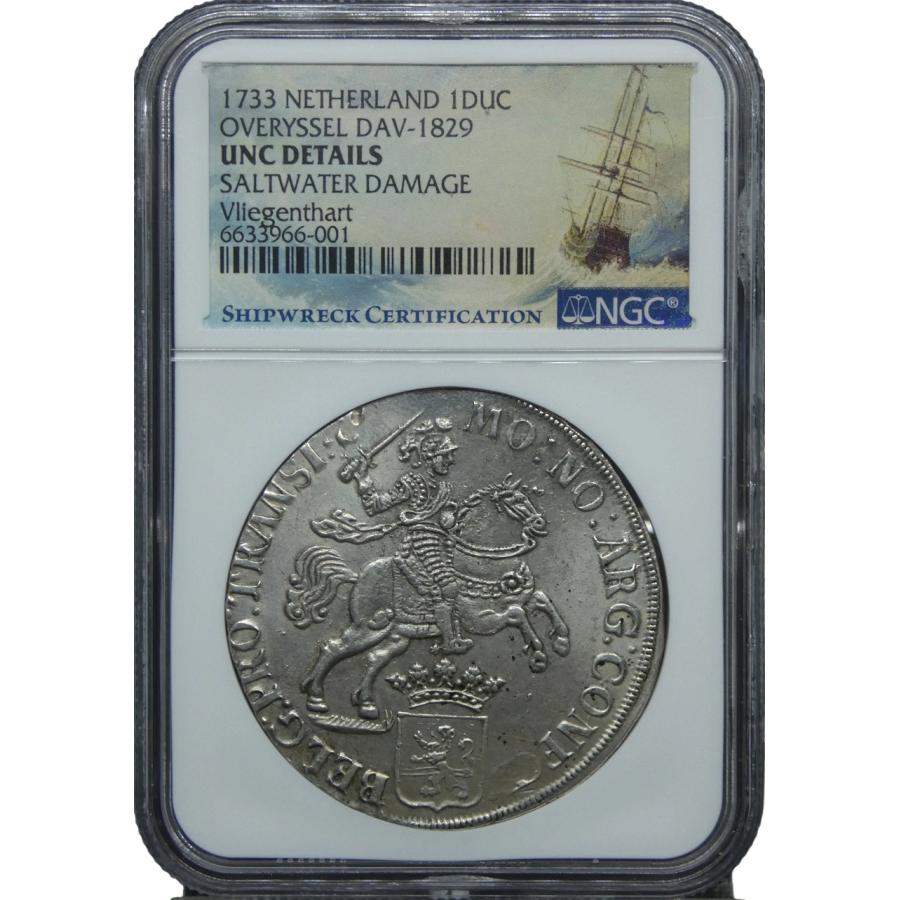 シルバーライダー NGC鑑定 1733年 オランダ 銀貨 アンティーク