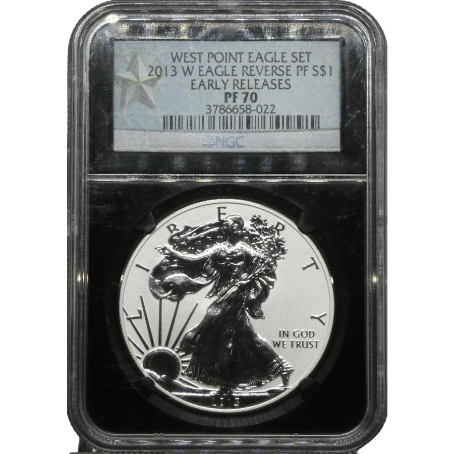 最高鑑定 NGC PF70 リバースプルーフ イーグル銀貨 2013年 アメリカ