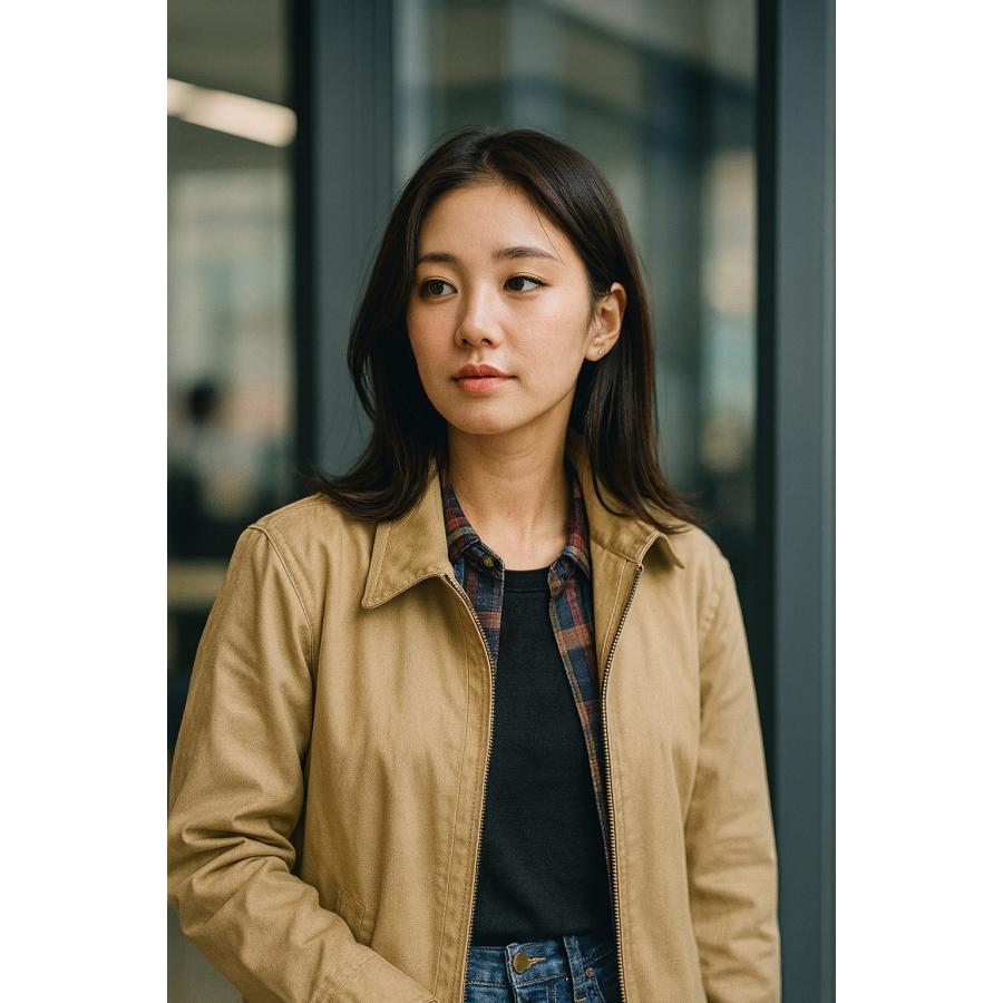 NEVERTRUST（ネバートラスト） スタンドカラー ハリントンジャケット