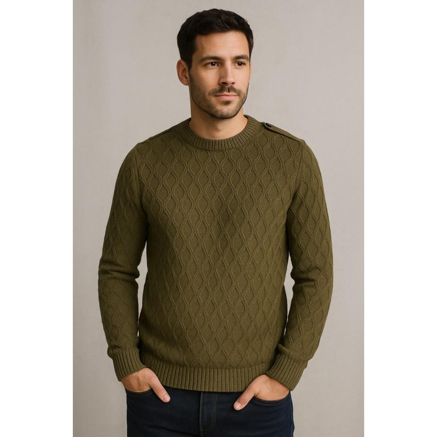 Pretty Green プリティーグリーン LS HERTFORD ケーブル ミリタリー 