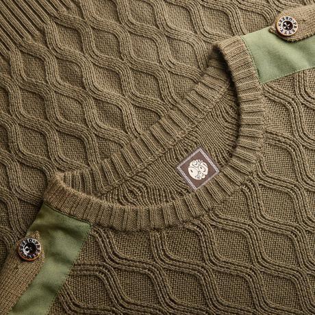 Pretty Green プリティーグリーン LS HERTFORD ケーブル ミリタリー 