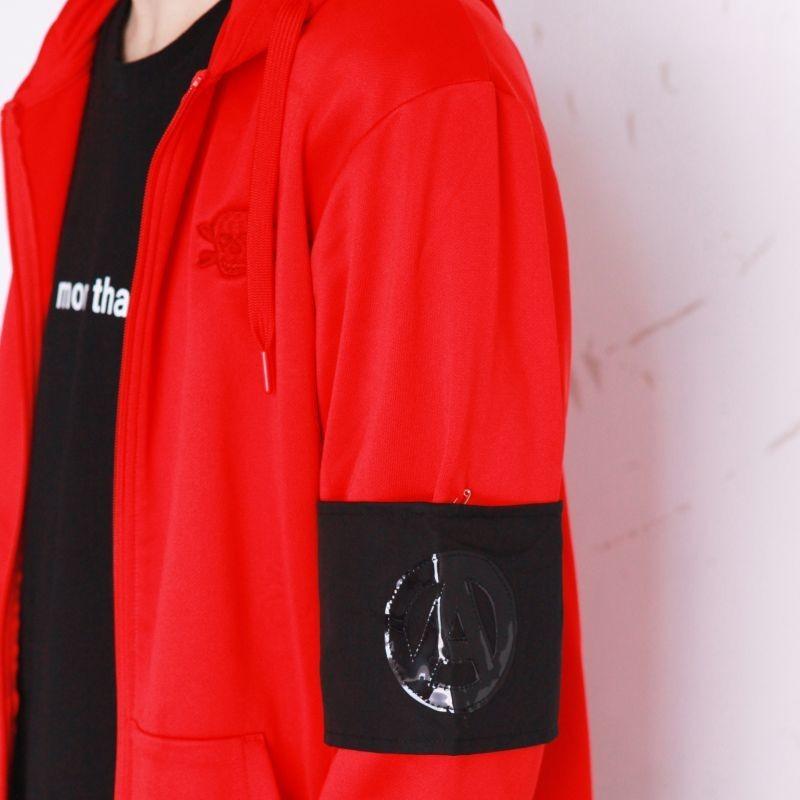 オリジナルJOHNPLASTICSKULLZIPHOODIE メンズファッション 