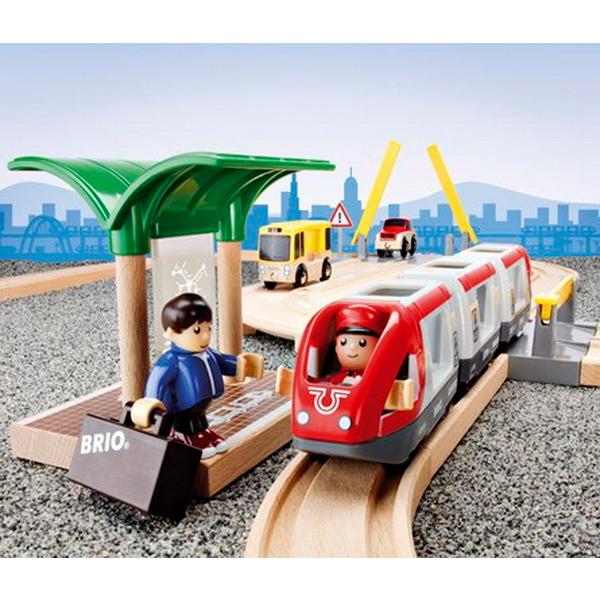 BRIO（ブリオ） レール＆ロード トラベルセット 木製レールセット 33
