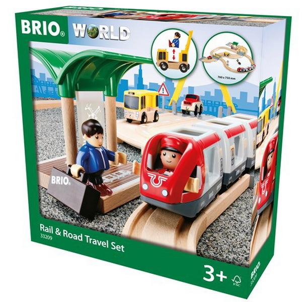 BRIO（ブリオ） レール＆ロード トラベルセット 木製レールセット 33