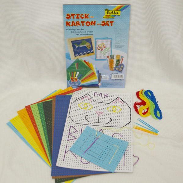 ドイツ フォリオ社 ステッチカードセット 針・糸付 かんたん刺繍