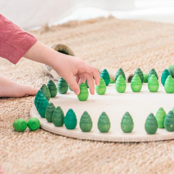 グラパット まんだら ツリー 36ピース 自然素材を生かしたおもちゃ 3