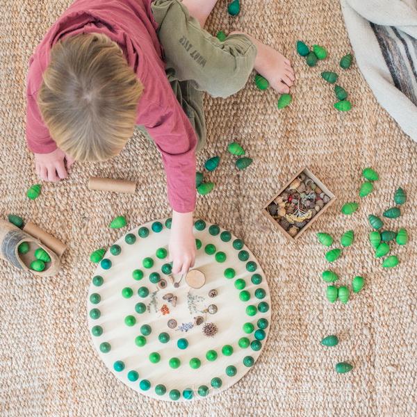 グラパット まんだら ツリー 36ピース 自然素材を生かしたおもちゃ 3