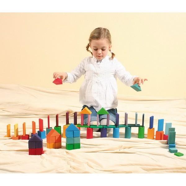 グリムス グリムス色と形つみき（5種）積み木 レインボーカラー 3歳