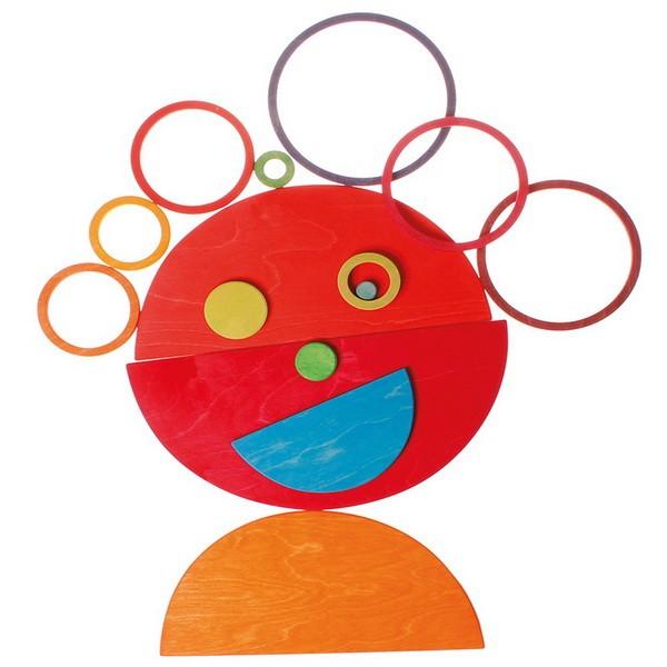 グリムス 半円盤・レインボー 積み木 虹色 1歳〜 : 木の