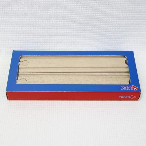 ミッキィ micki 木製レール 直線4本 汽車セット部品 3歳〜 : 木の