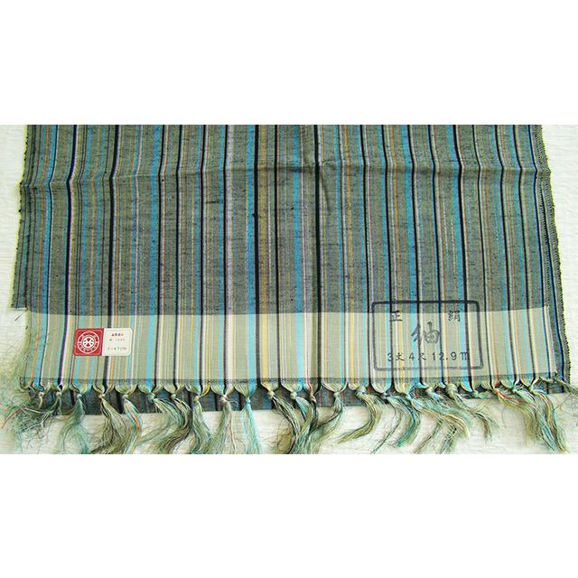 きものしらゆり 身丈157cm 裄63cm 5・6・9月 単衣 S寸 紬地 縞柄 紬  