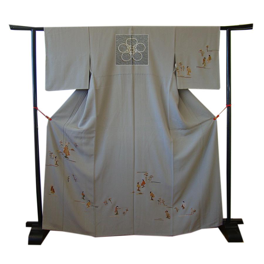 きものしらゆり 身丈157cm 裄64cm 10〜5月 フォーマル ちりめん地 人物