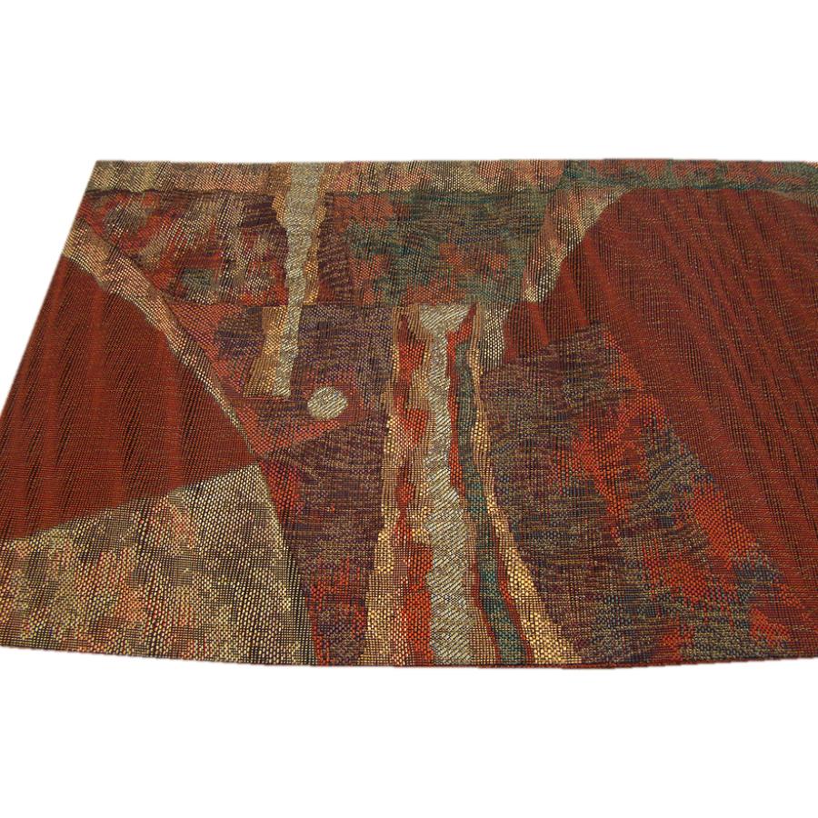 きものしらゆり 本場筑前博多織 紬地 さつま色泥染 袋帯 正絹 仕立て