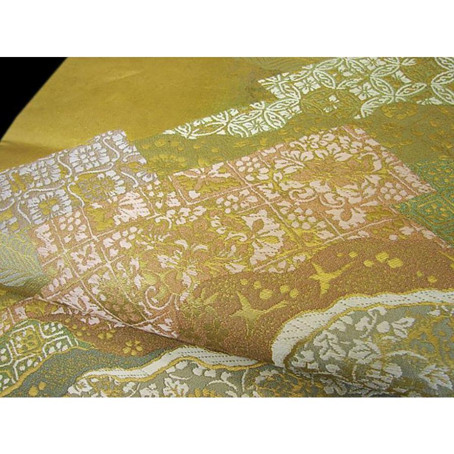 きものしらゆり フォーマル 金地系 箔織 七宝文 華文 花菱 袋帯 正絹
