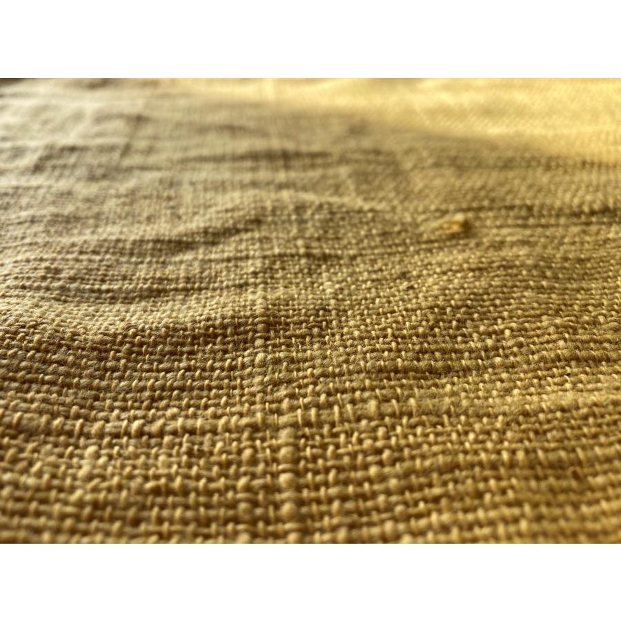 オーガニックコットン認証 インド綿 布 手織り草木染め 厚手生地