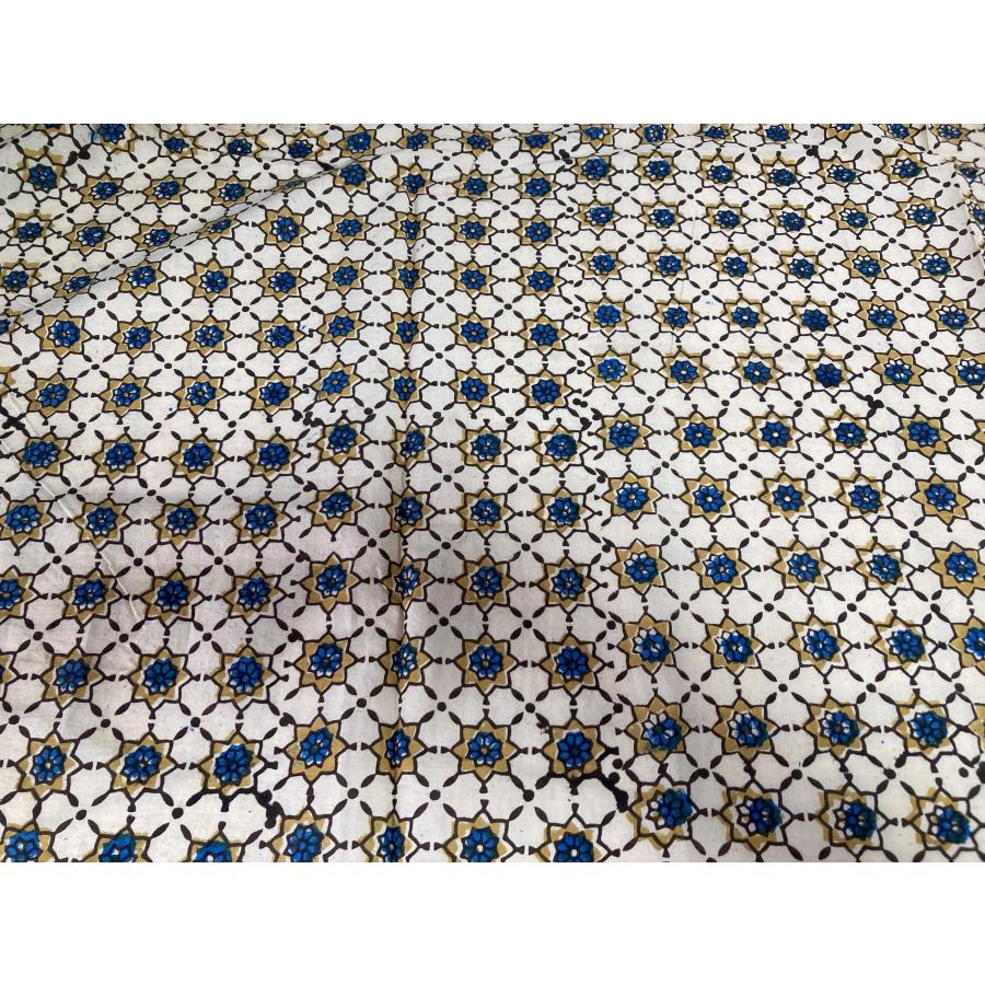 アジュラック ブロックプリント 生地 : つむぎ - 通販 - Yahoo