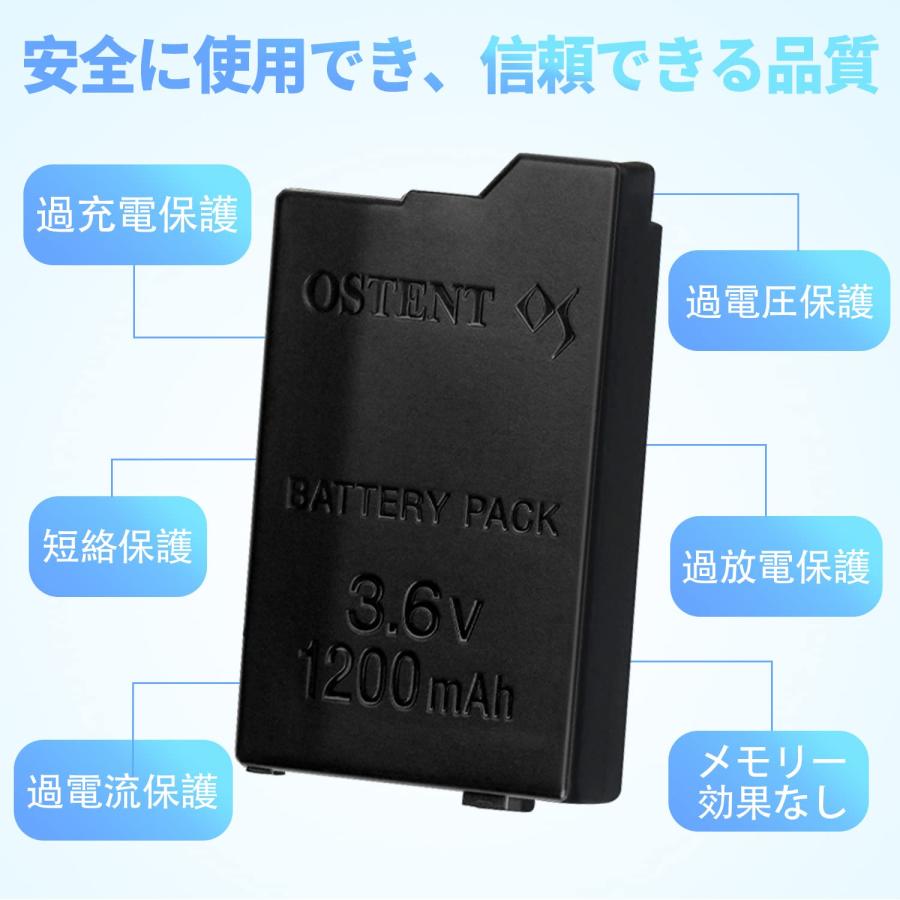 OSTENT PSP 2000/3000 用 バッテリーパック PSP-S110 1200mAh 大容量