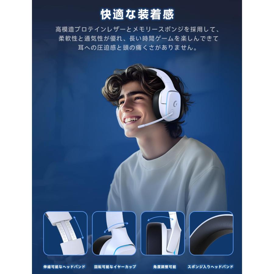 Gvyugke ゲーミングヘッドセット Captain 780 PS5 2.4G USB/Type-C