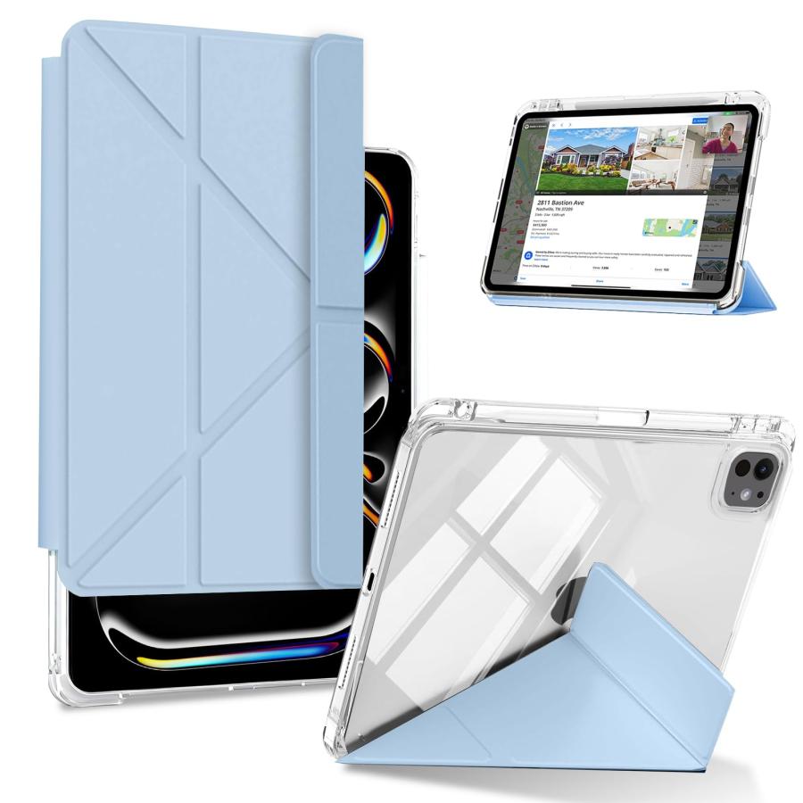 KeeFos ケース iPad Pro 13インチ (M5/M4、2025/2024) 対応 透明 PC