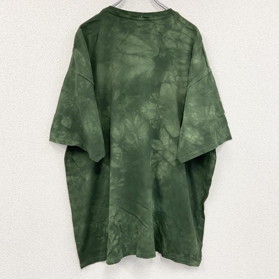 THE MOUNTAIN ザマウンテン 半袖プリントTシャツ タイダイ 緑 グリーン