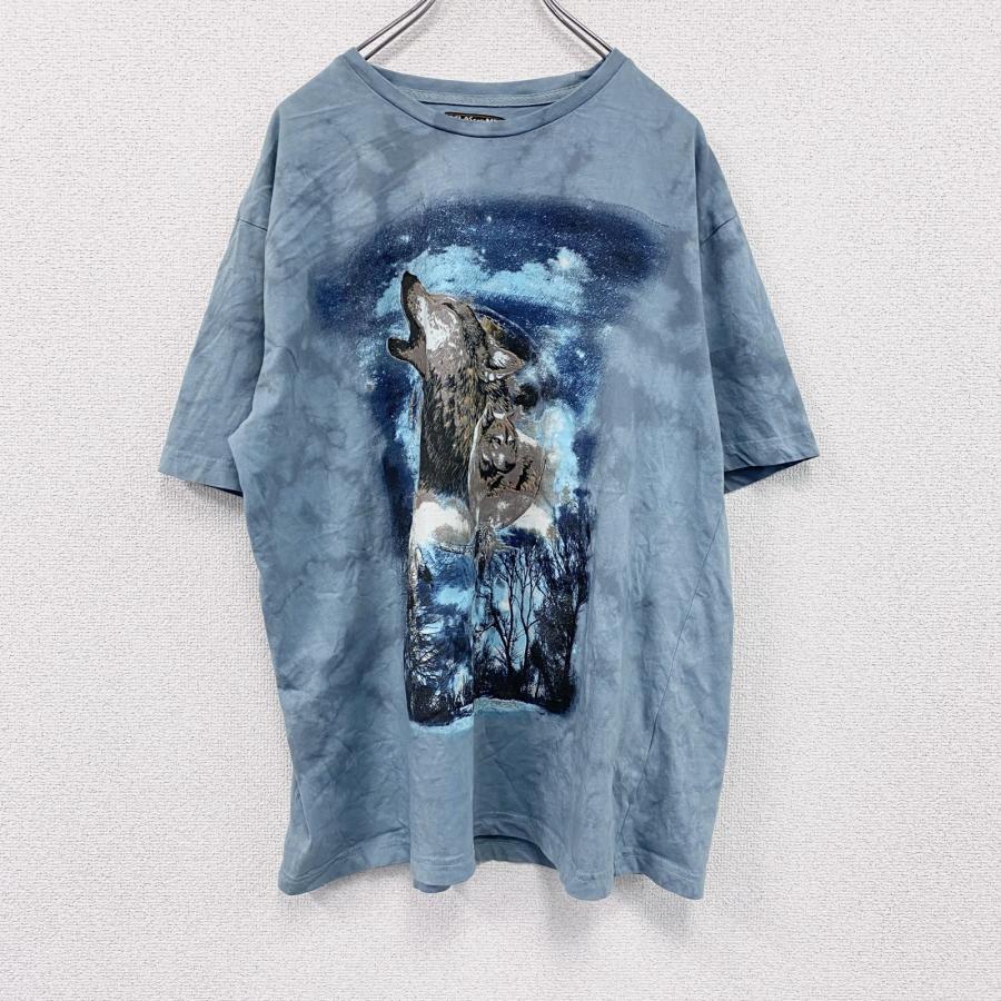 古着 used ATLAS FOR MEN 半袖プリントTシャツ タイダイT アニマルT 狼