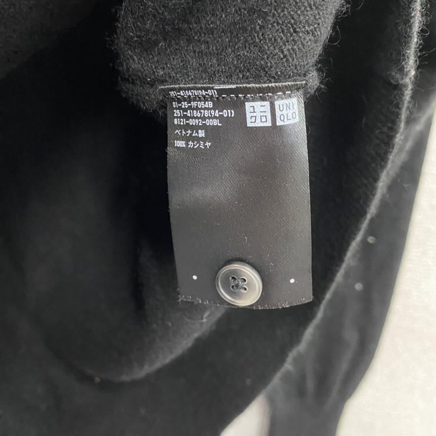 ユニクロ（UNIQLO） クルーネックカーディガン カシミヤ100% 黒