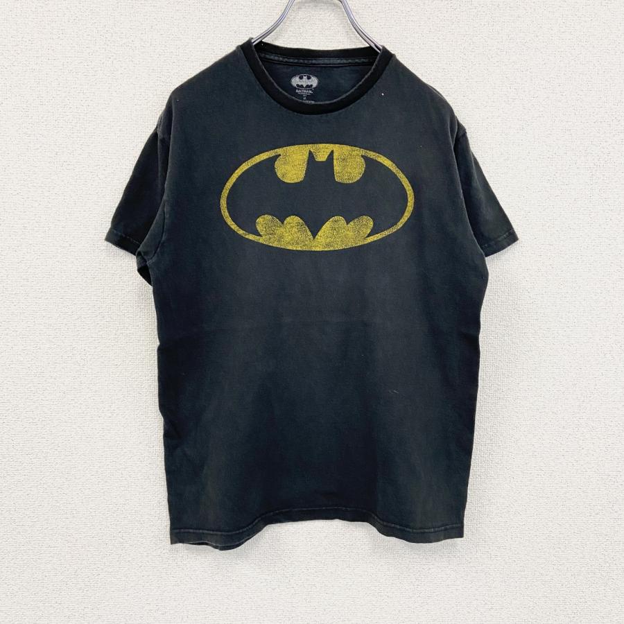 BATMAN バットマン DCコミック 半袖プリントアニメTシャツ 黒 ブラック