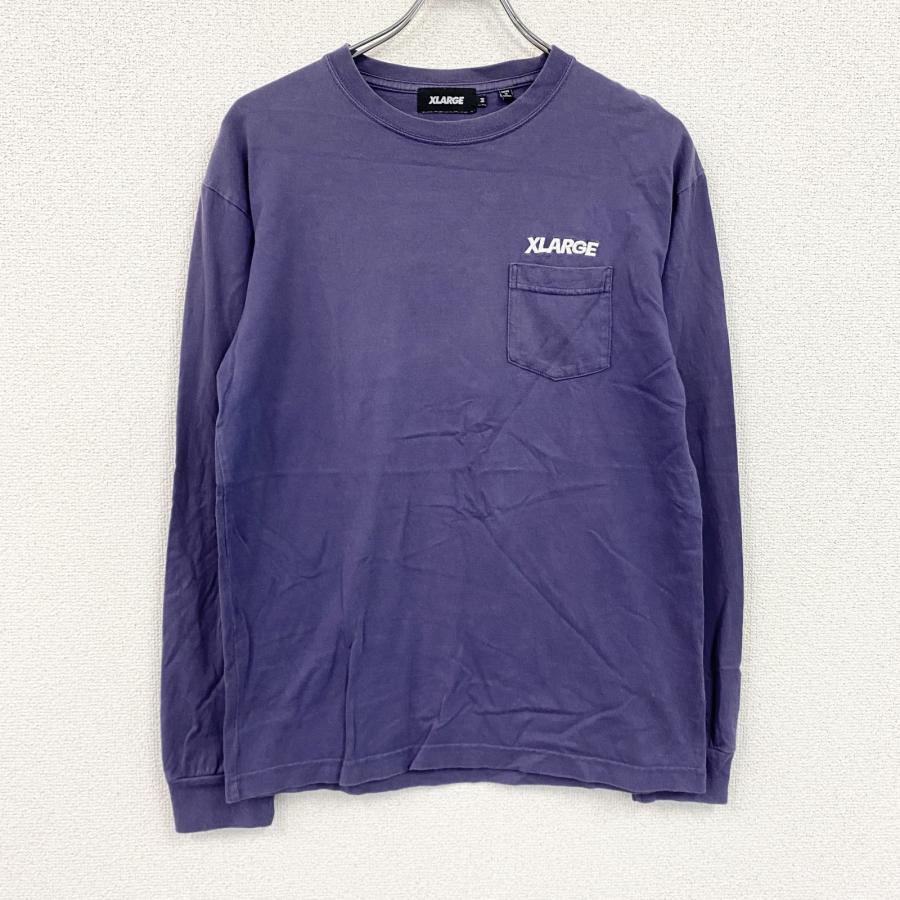 XLARGE エクストララージ 長袖Tシャツ/ロンT 刺繍ロゴ デカロゴ 両面