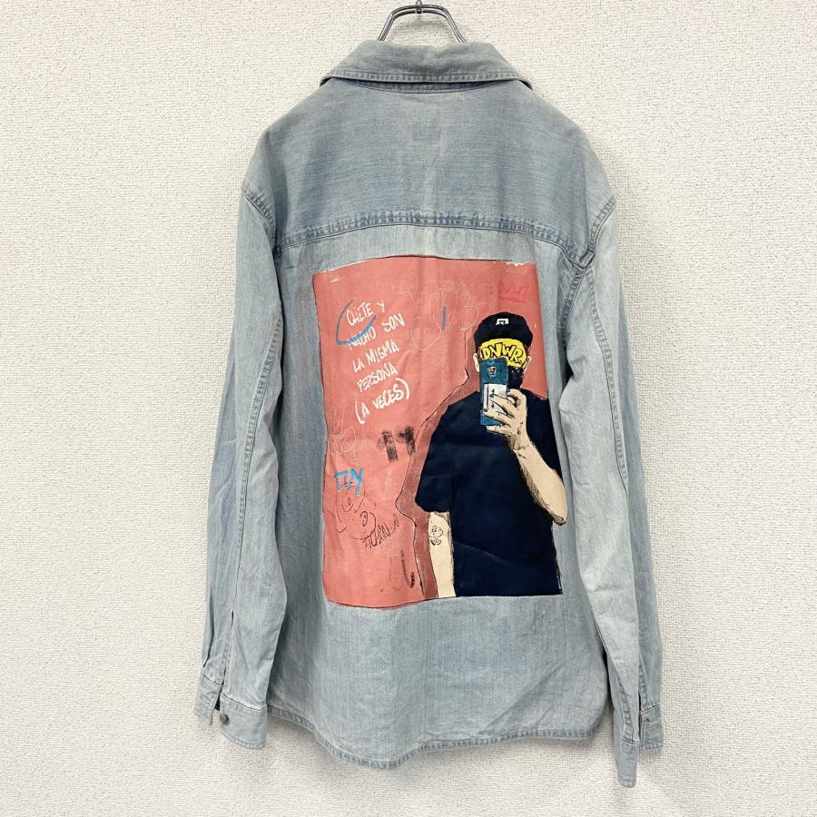 ZARA（ザラ） RELAXED FIT 長袖デニムシャツジャケット フェード 2つ 