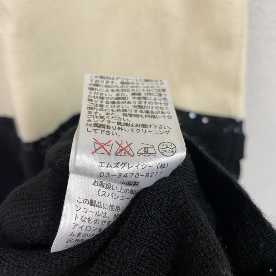 レディース エムズグレイシー☆ブラックスパンコール刺繍入り