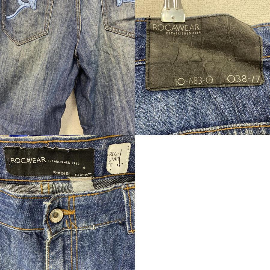 ROCAWEAR ロカウェア デニムハーフパンツ/ショートパンツ 縦落ち 鬼