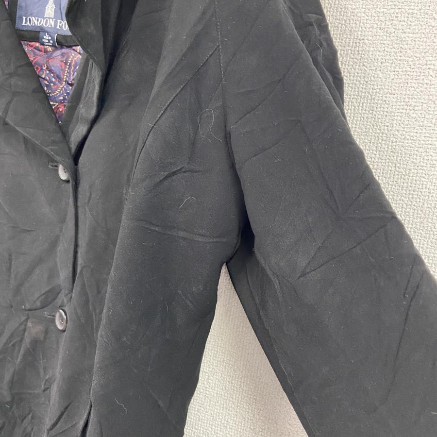 LONDON FOG 黒 トレンチコート LONG 古着　アメカジ LONDON FOG ロンドンフォグ トレンチコート 黒 ブラック Lサイズ 古着