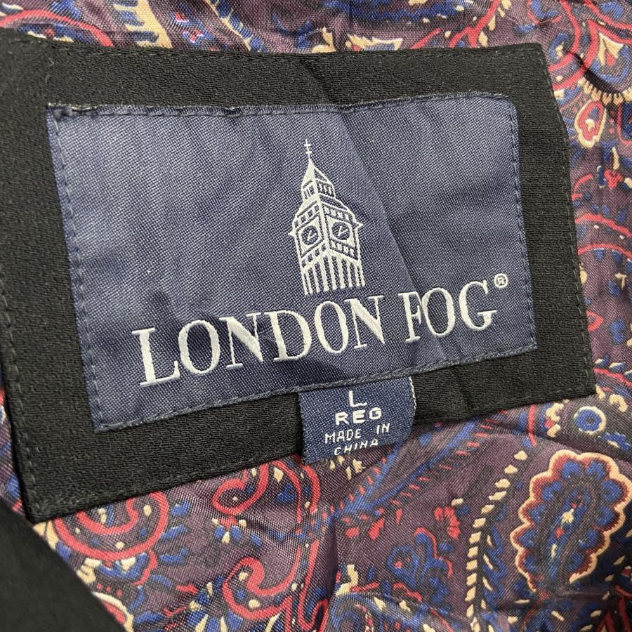 LONDON FOG ロンドンフォグ トレンチコート 黒 ブラック Lサイズ 古着