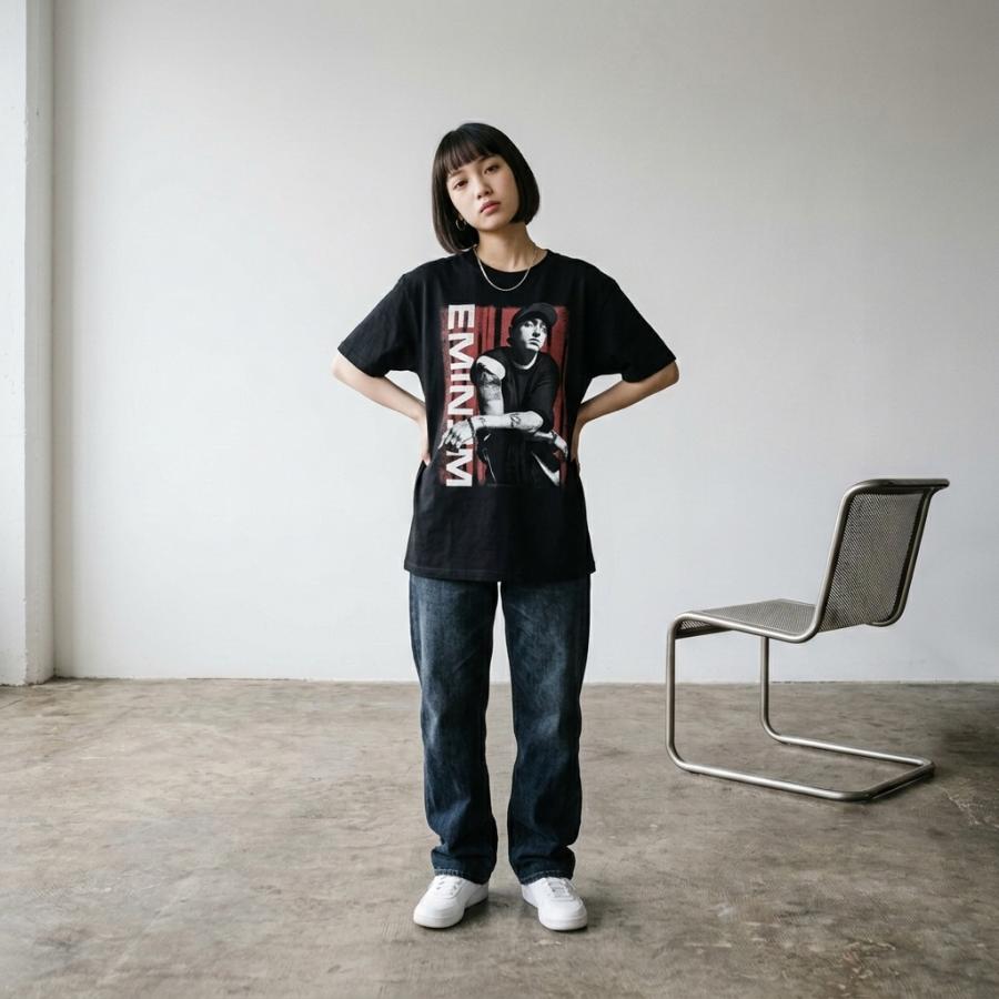 Eminem エミネム Lean 半袖フォトプリントTシャツ ラップT