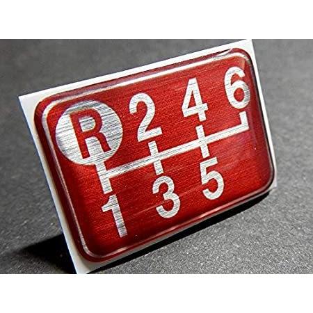 シフトパターン エンブレム レッド 6速MT車用 赤 Tuningfan 日本製